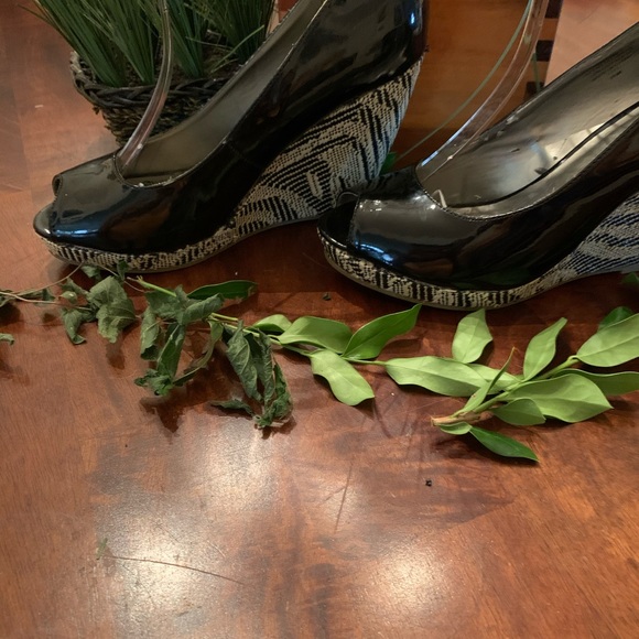 Sam and Libby black and white tweet wedge - Picture 9 of 16